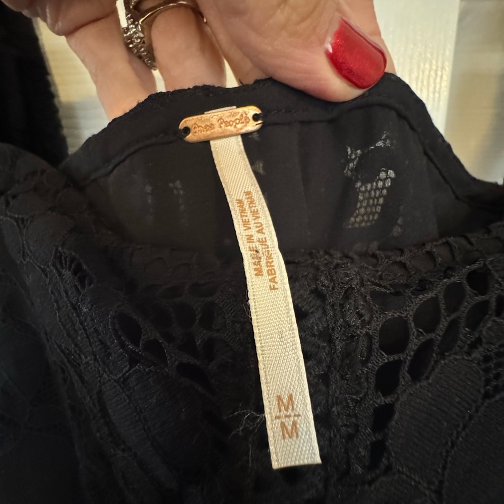Anthropologie Free People Black Lace Versatile Dress - Picture 4 of 8